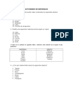 Actividades de Materiales