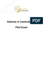 Diploma in Cambodia Tax Pilot Exam