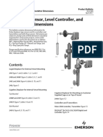 Fisher 249 Sensor Level Controller and Transmitter Dimensions en 124806