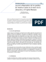 La Enseñanza de La Matemática de Los Pueblos Indigenas de America Latina en El Marco de La Gobalizacion y El Capital Humano