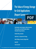 The Value of Energy Storage For Grid Applications (Report Summary)