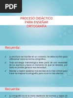 Proceso Didáctico para Enseñar Ortografia