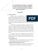 The Correlation Between Students' Grammar Mastery and Vocabulary Mastery in Their Reading Ability of Eleventh Grade Students in Sman 1 Surakarta