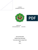 Laporan Kecerdasan Buatan: Jurusan Informatika Fakultas Sains Informatika Universitas Jenderal Achmad Yani 2017