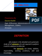 Job Analysis: Gaurav Koshti