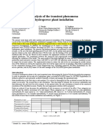 Risk Analysis of The Transient Phenomena in A Hydropower Plant Installation