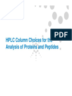 Column Choices For Proteins - Agilent