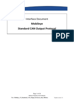 Mobileye Standard CAN Output Protocol Rev2.5