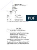 CHEMISTRY 3080 4.0 Instrumental Methods of Chemical Analysis