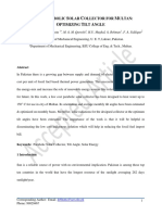 U P S M O T A: Se of Arabolic Olar Ollector For Ultan: Ptimizing ILT Ngle