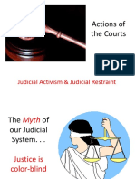 Judicial Activism and Restraint