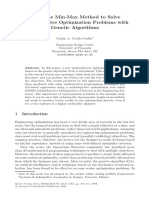 Using The Min-Max Method To Solve Multiobjective Optimization Problems With Genetic Algorithms