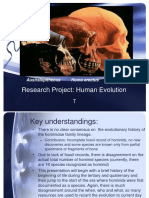 Research Project: Human Evolution: Australopithecus Homo Erectus Homo Sapien