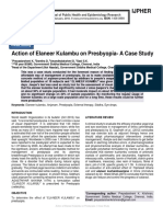 Action of Elaneer Kulambu On Presbyopia - A Case Study