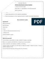 Atividade de Interpretação de Texto Receita 5º Ano