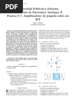 3ro - Amplificadores de Pequeña Señal Con BJT