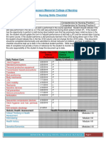 Bon Secours Memorial College of Nursing Nursing Skills Checklist