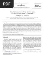 Cost Estimation of A Software Product Using COCOMO II