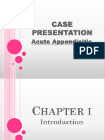 Case Presentation: Acute Appendicitis