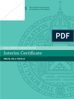 Interim Certificate: SBC/Q, AQ or XQ/Scot