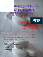 Problems Causes and Remedies in Tablet Manufacturing: Nadanasabapathi.P., M.Pharm JR - Research.asst Apex Labs, Chennai