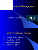 Principles Management Mid Exam Review