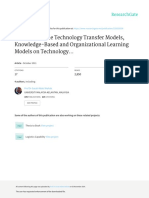 A Review On The Technology Transfer Models Knowled