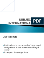 Subjects of International Law