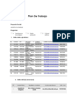 Plan de Trabajo Proyección Social