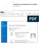 Procedures For Creating An E-Leave Application Form in Outlook