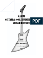 Manual Guitarra 100% en Madera para Guitar Hero (PC)