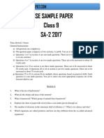 Class 9 Science Sa2 Sample Paper