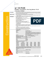 Sikatop 123 Plus: Polymer-Modified, Cementitious, Non-Sag Mortar, Plus Migrating Corrosion Inhibitor