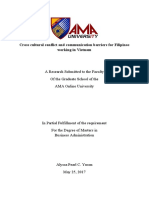 Cross Cultural Conflict and Communication Barriers For Filipinos Working in Vietnam