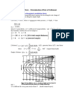 Lecture 5 Notes - Determination of Rate of Settlement: Terzaghi's One-Dimensional Consolidation Theory