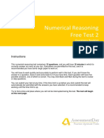 Numerical Reasoning Test2 Questions