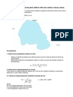 Ejercicio de Cálculo de Balance Hídrico