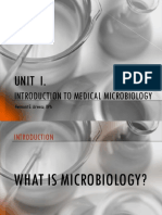 Unit I. Introduction To Microbiology - Edited