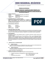 Modelo de TDR para Instalación de Cristales y Puerta Principal en Un Mercado