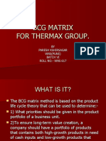 BCG Matrix For Thermax Group