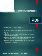 Ethical Issues in Community Organizing