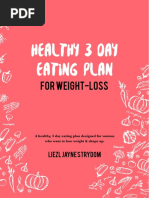 Healthy 3 Day Eating Plan: For Weight-Loss