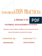 A Project On: "Payroll Management System"