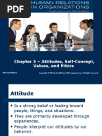 Chapter 3 - Attitudes, Self-Concept,: Values, and Ethics