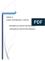 Sistema de Costos Por Procesos y Por Ordenes