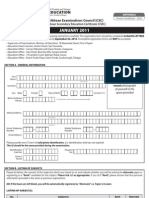 CXC Application Form Private CSEC JAN