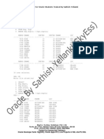 Spool File For Oracle Students Trained by Sathish Yellanki