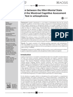 A Comparison Between The Mini Mental State Examination and The MoCA Test in Schizophrenia