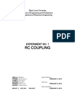 RC Coupling: Experiment No. 1