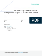 Questionnaire For Measuring Oral Health-Related Quality of Life in Eight-To Ten-Year-Old Children